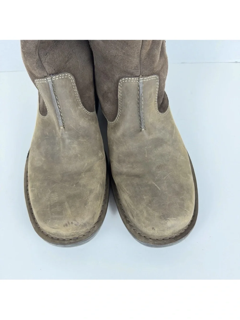 UGG Hartsville Sheepskin Brown Leather Lined Pull On Boots 5626 Mens Size 13